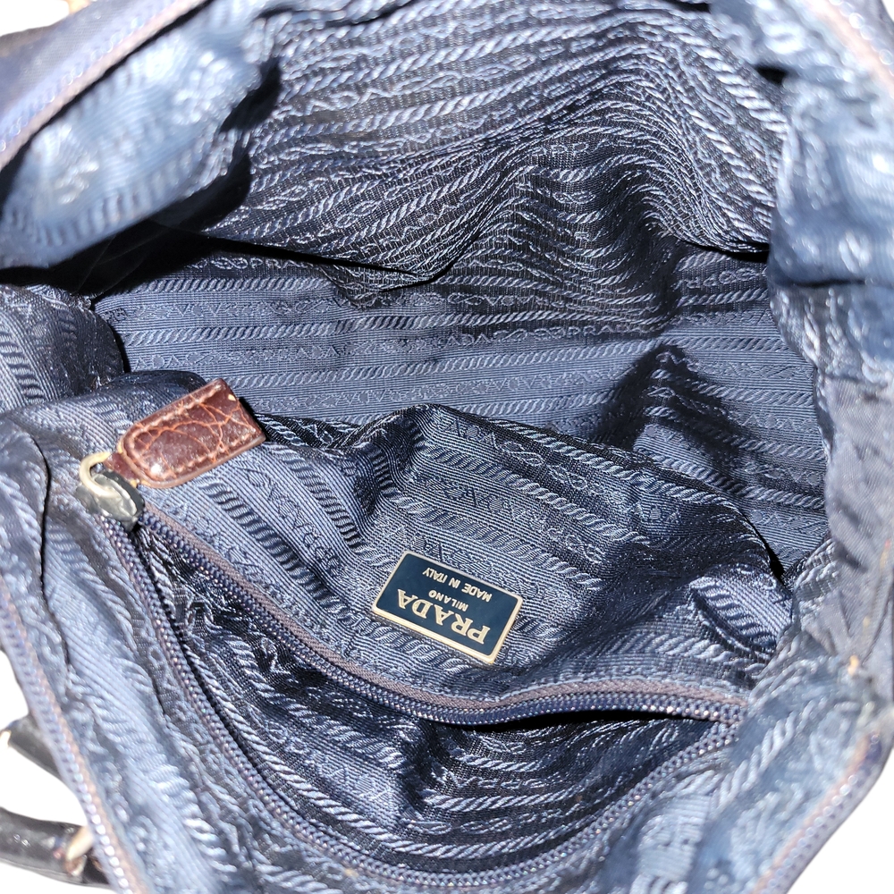 Prada Navy and Black Women's Satchel - Picture 14 of 15